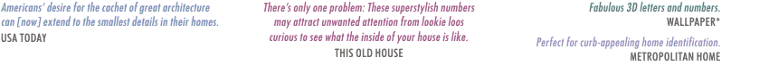 Kudos from USA Today, Metropolitan Home, This Old House & Wallpaper magazine